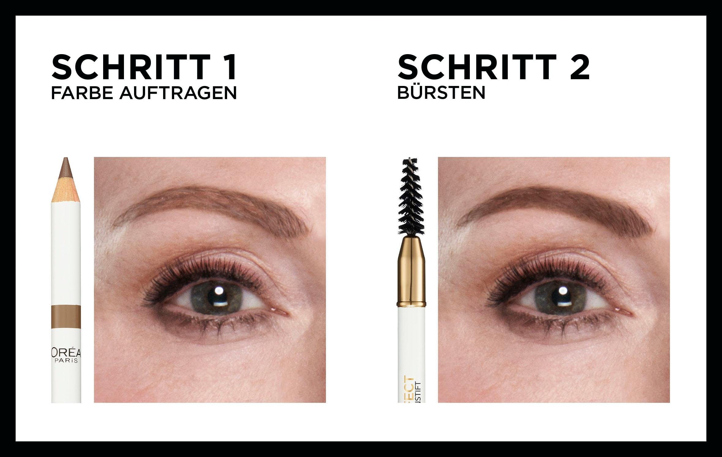 L'ORÉAL PARIS Augenbrauen-Stift Age Perfect Brow Definition, Browliner für definierte Augenbrauen