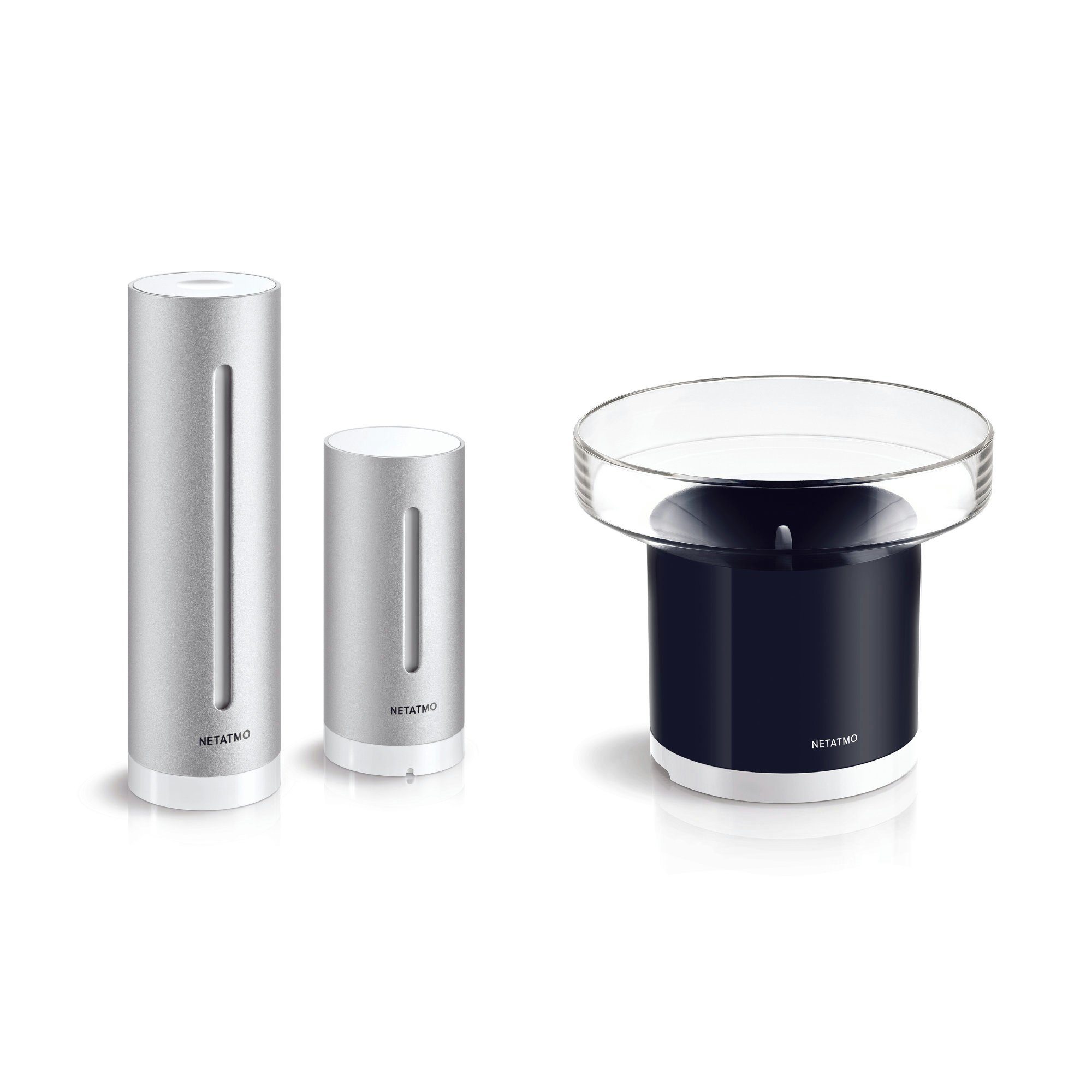 Netatmo Smarte Wetterstation Bundle mit Innen- und Außenmodul und Regenmesser, Wetterstation