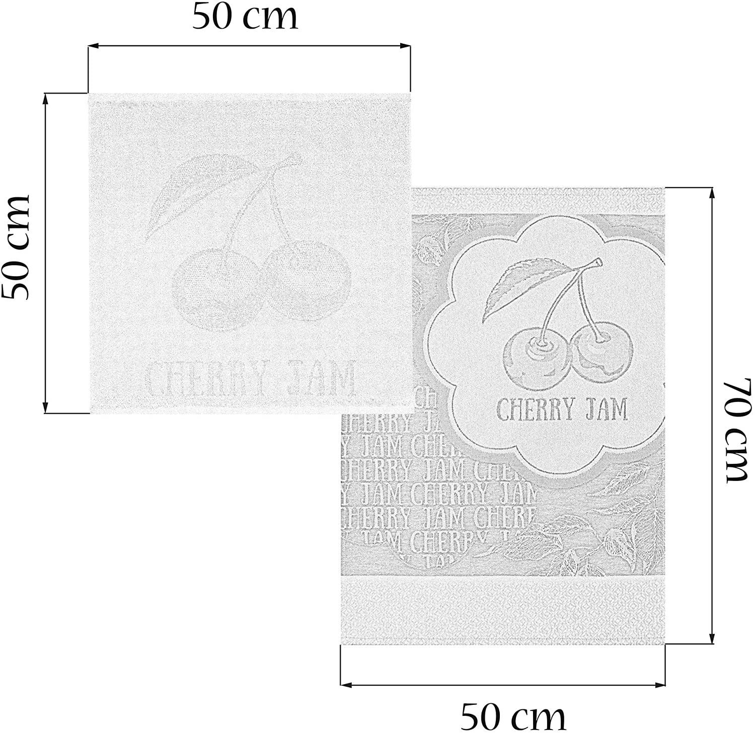 Lashuma Handtuch Set Blumen, Frottee, (4-tlg), 2x Geschirrhandtücher 50x70 cm - 2x Frotteetücher 50x50 cm gelb