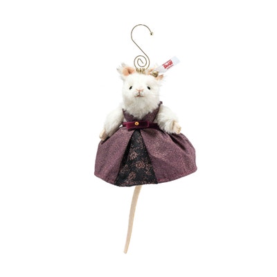 Mausekönigin Ornament , 11 cm, weiß