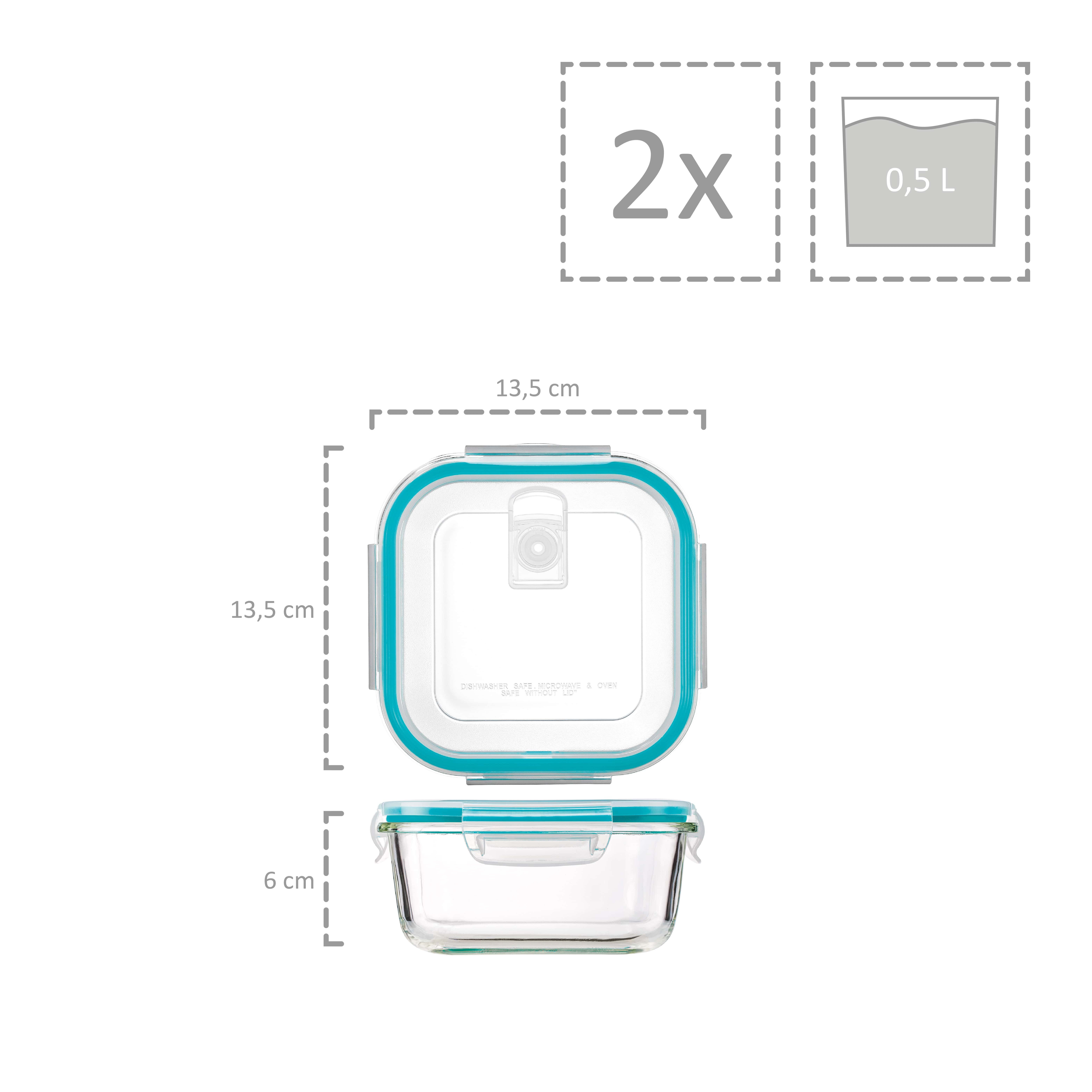 SÄNGER Frischhaltedose Dosen Set, Glas, (Set, 24-tlg., Frischhalteboxen & Deckel), BPA Frei, Mikrowellenventil
