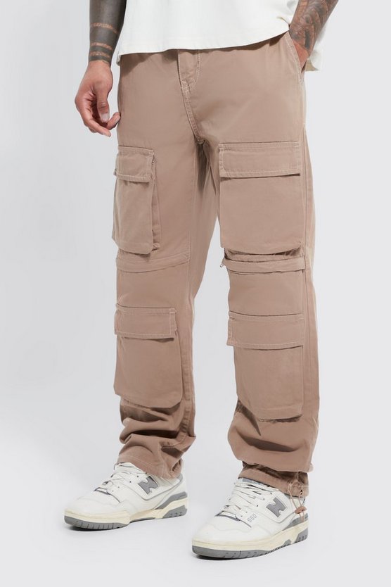 Gerade Cargo-Hose mit elastischem Bund und 4 Taschen