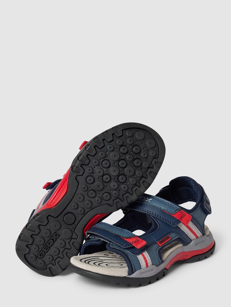 Sandalen mit Label-Details Modell 'BOREALIS' in marineblau