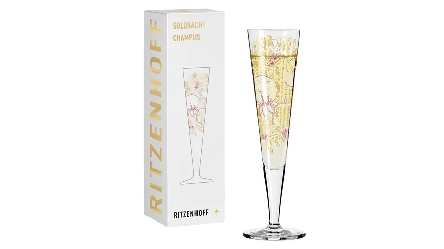 RITZENHOFF Champagnerglas Goldnacht #31 Gold, Rot
