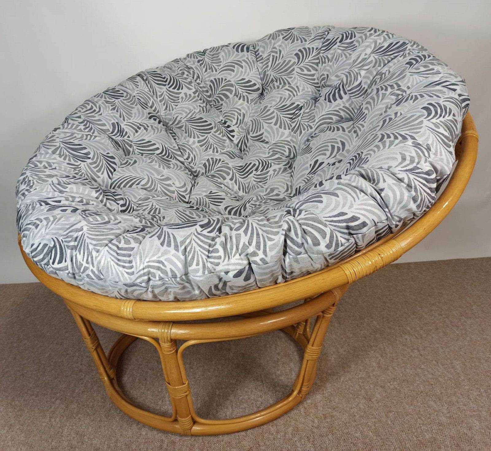 Rattani Rattanstuhl Rattan Papasansessel Papasan 110 cm cm Stoff California Dream