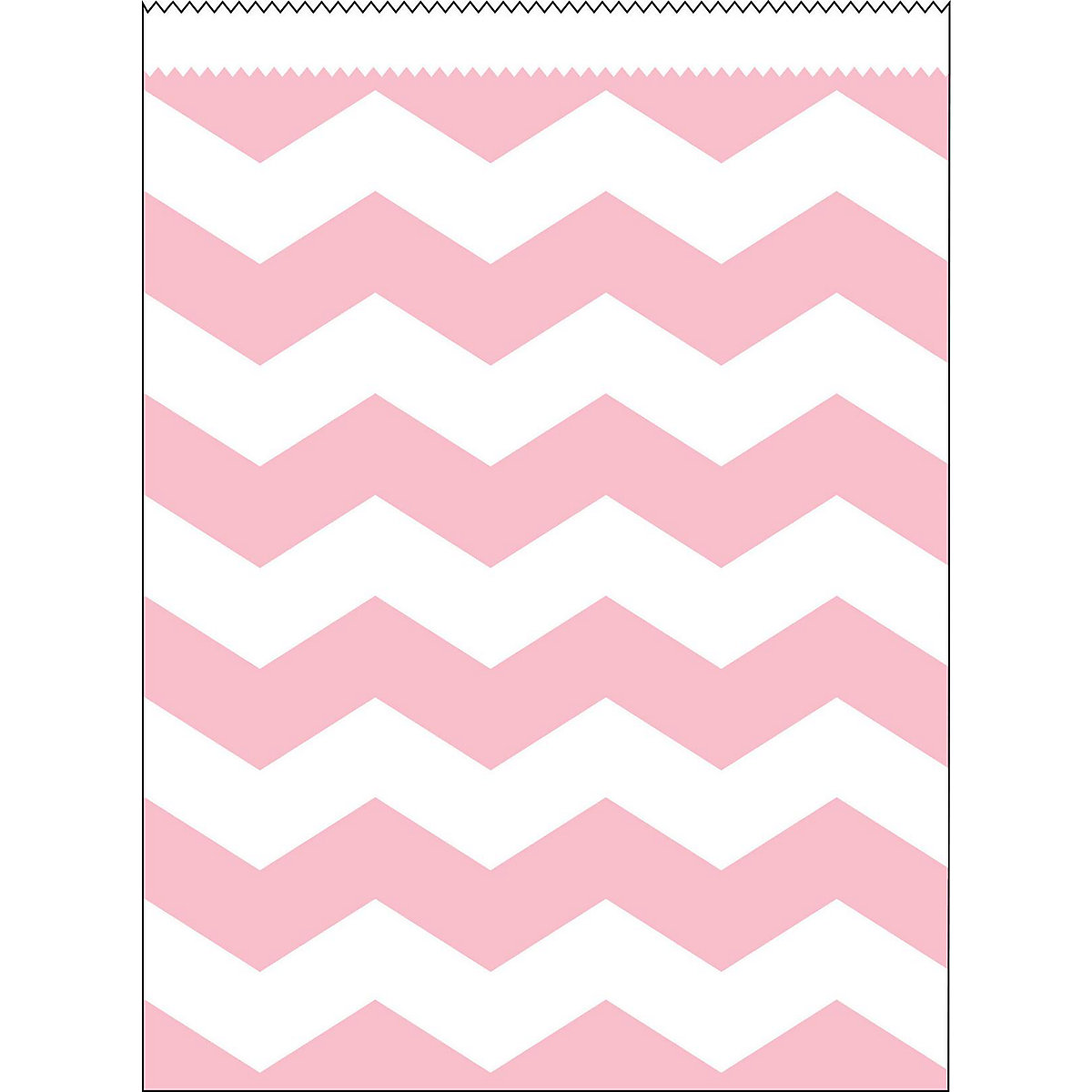 Geschenktüte Mitgebseltüte Chevron Rosa, Papier, 22 x 16 cm, 10 Stück