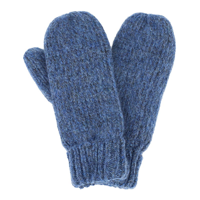 Vott Mohairlook, jeansblå