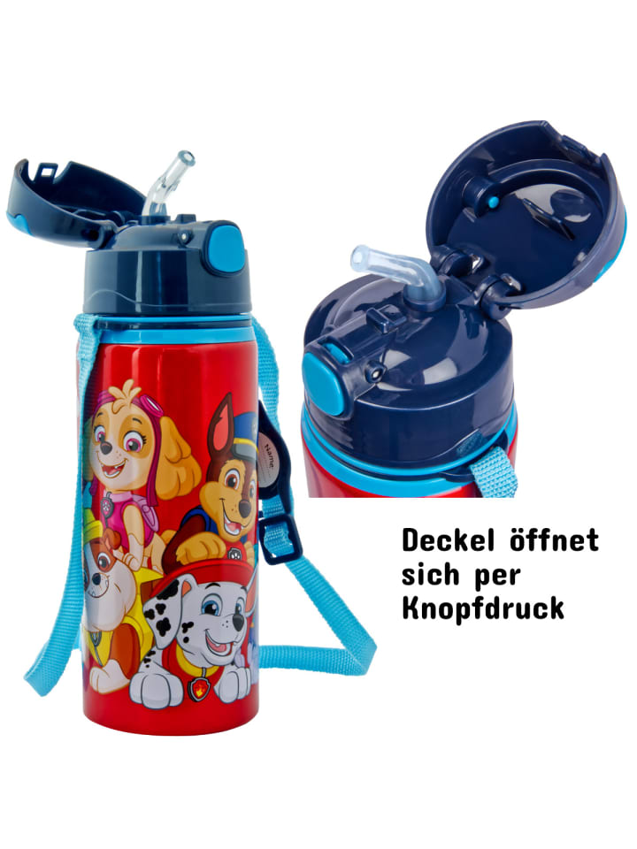 miniHeld Kinder Trinkflasche 600ml Paw Patrol Tragegurt Aluminium Hunde Welpen 3 Jahre günstig kaufen onesize