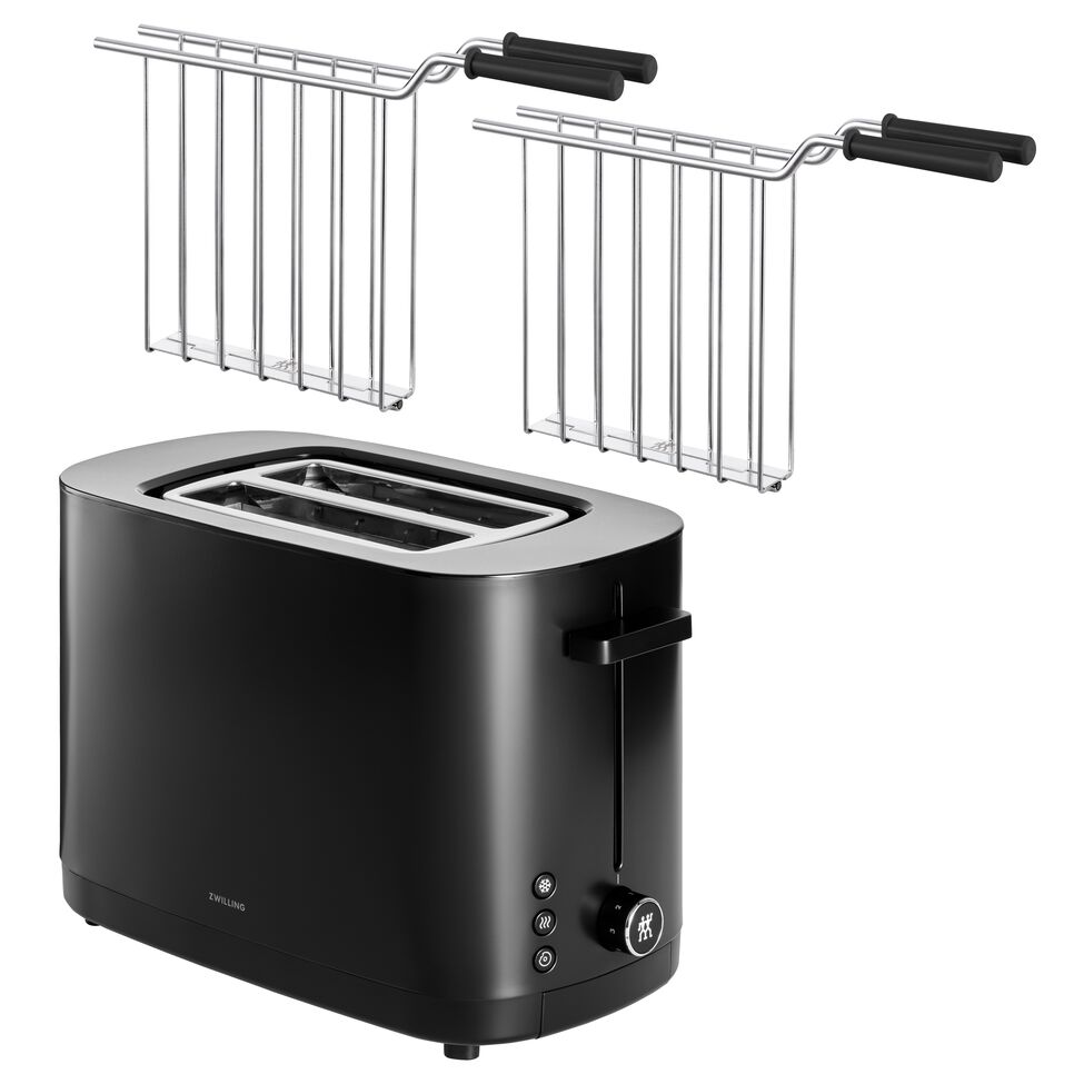 Kurzschlitztoaster mit Sandwichzangen, 3-tlg.