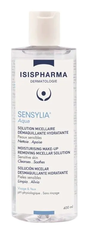 Isispharma Sensylia Aqua drėkinamasis ir valomasis micelinis skystis jautriai, dehidratuotai odai, 400 ml