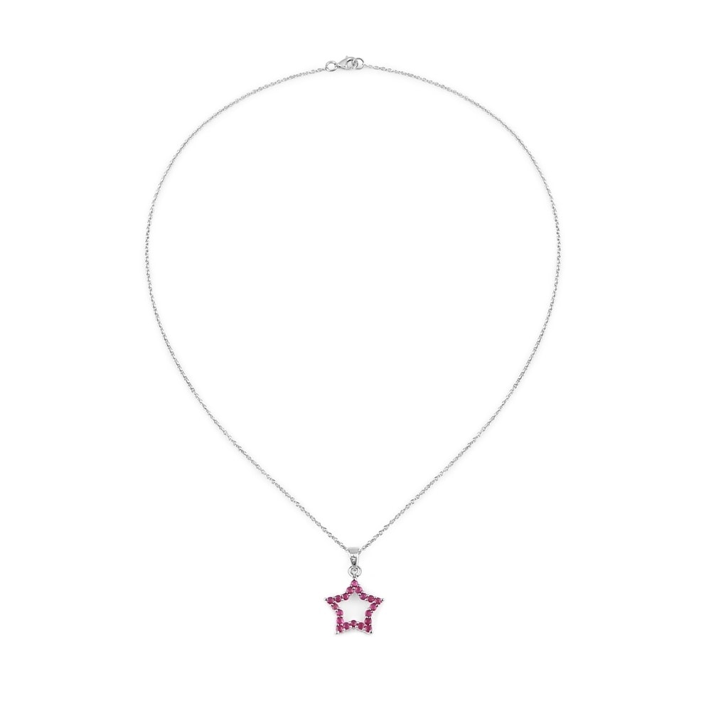 Rafaela Donata Chaîne Étoilé Argent sterling Rubis en Argent Bijoux