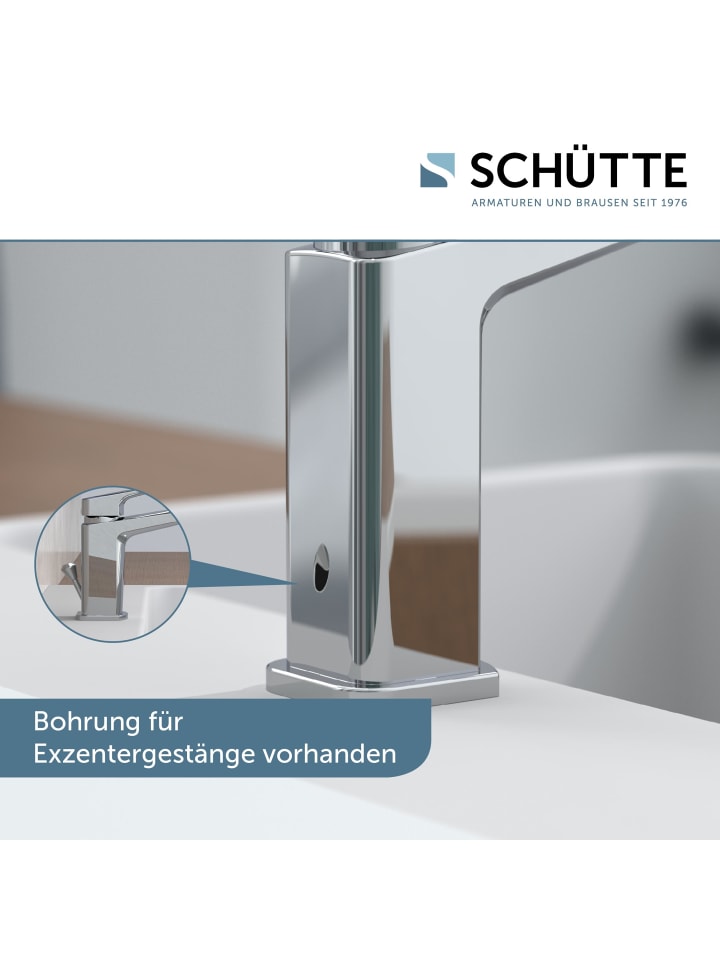Schütte Waschtischarmatur RAVEN in Chrom mit Pop Up - (L) 16 x (B) 5 x (H) 16 cm günstig kaufen onesize