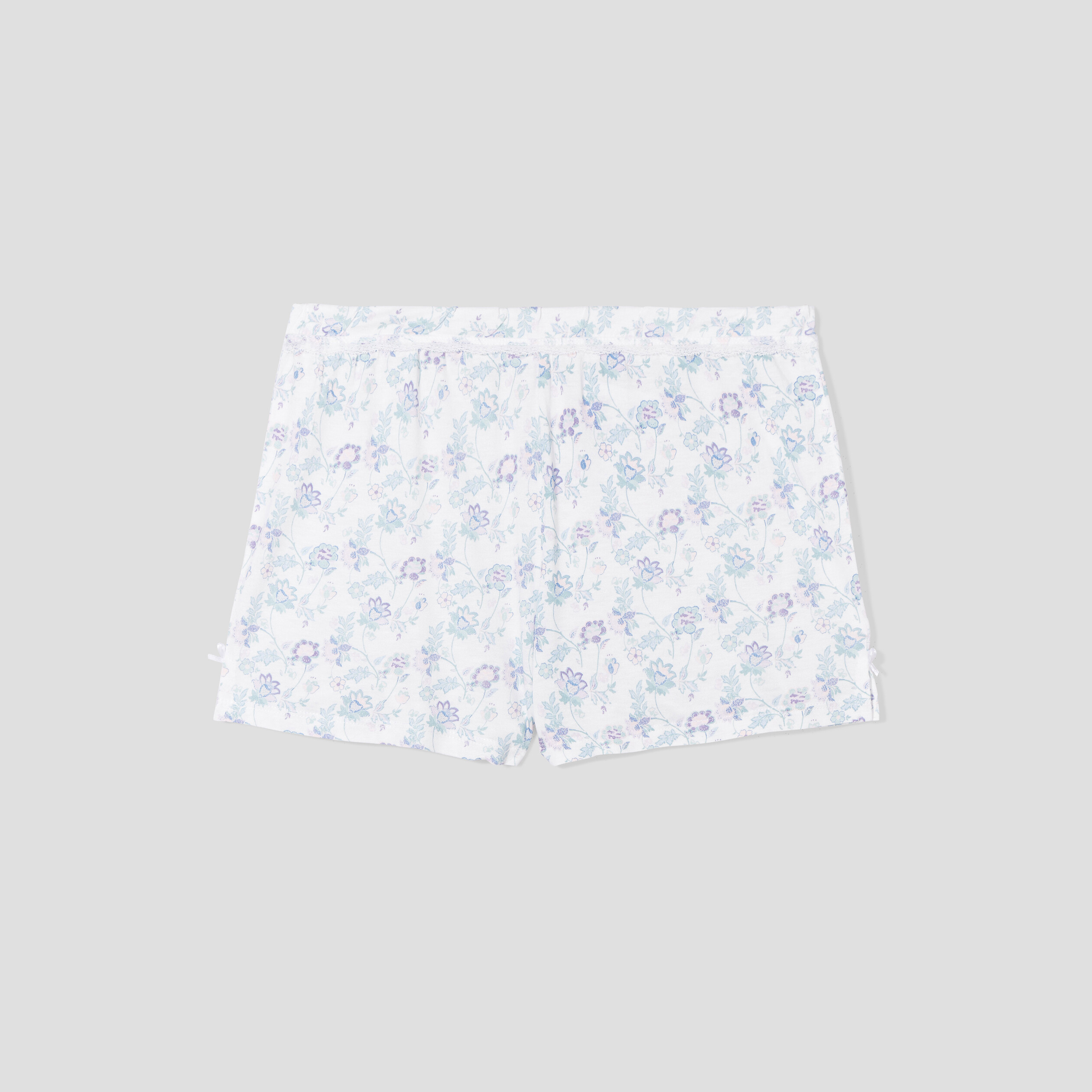 Bas de pyjama short liseré dentelle beige femme | La Halle