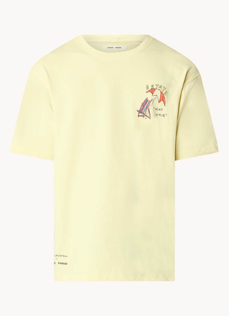 Tricou SAMSØE SAMSØE din bumbac organic de la Sagiotto, cu imprimeu față-verso.