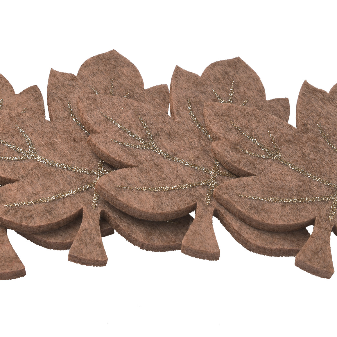 4 Filzuntersetzer in Blatt-Form