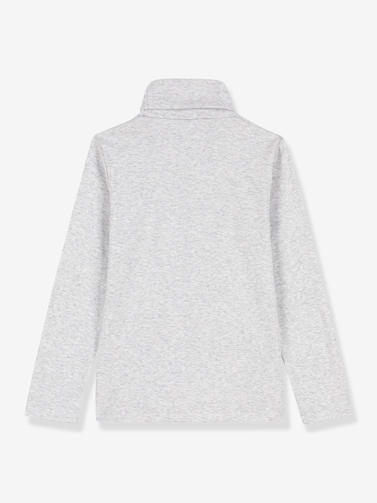 Sous-pull en coton bio PETIT BATEAU gris