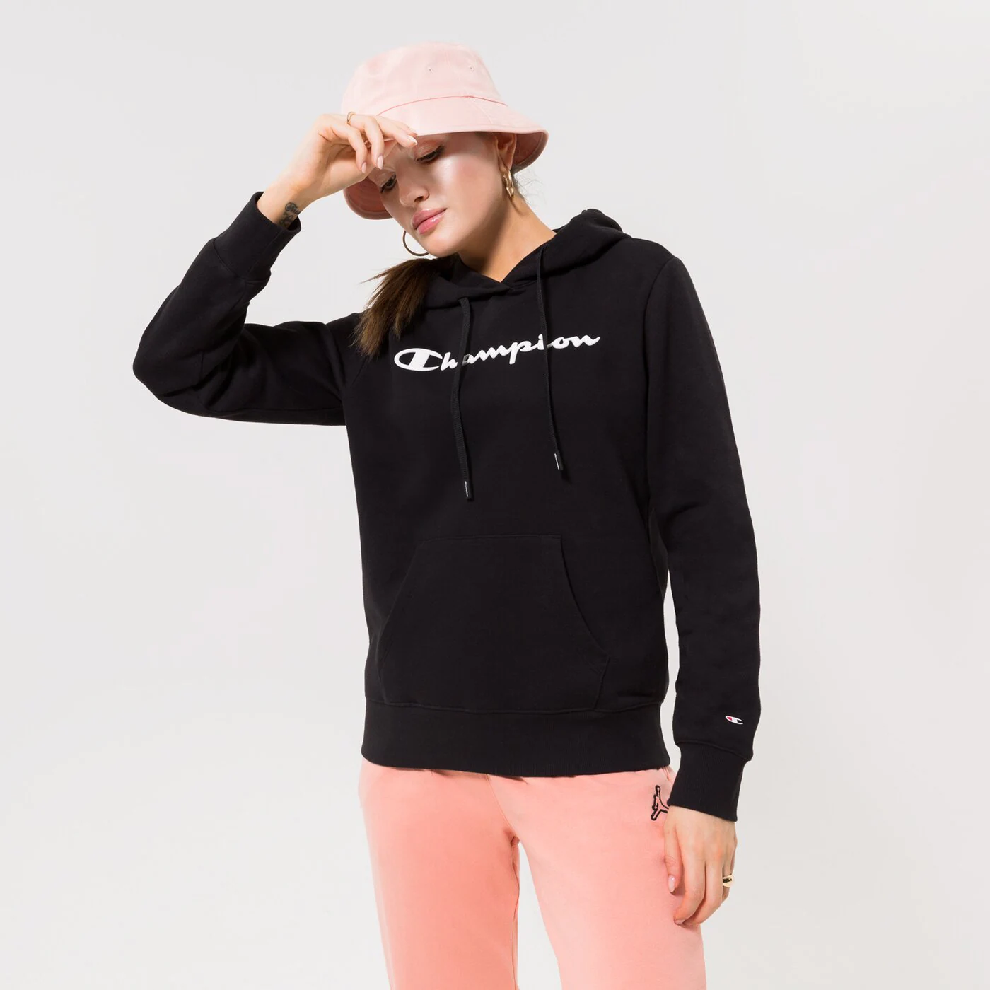 CHAMPION HOODIE HOODED SWEATSHIRT Schwarz