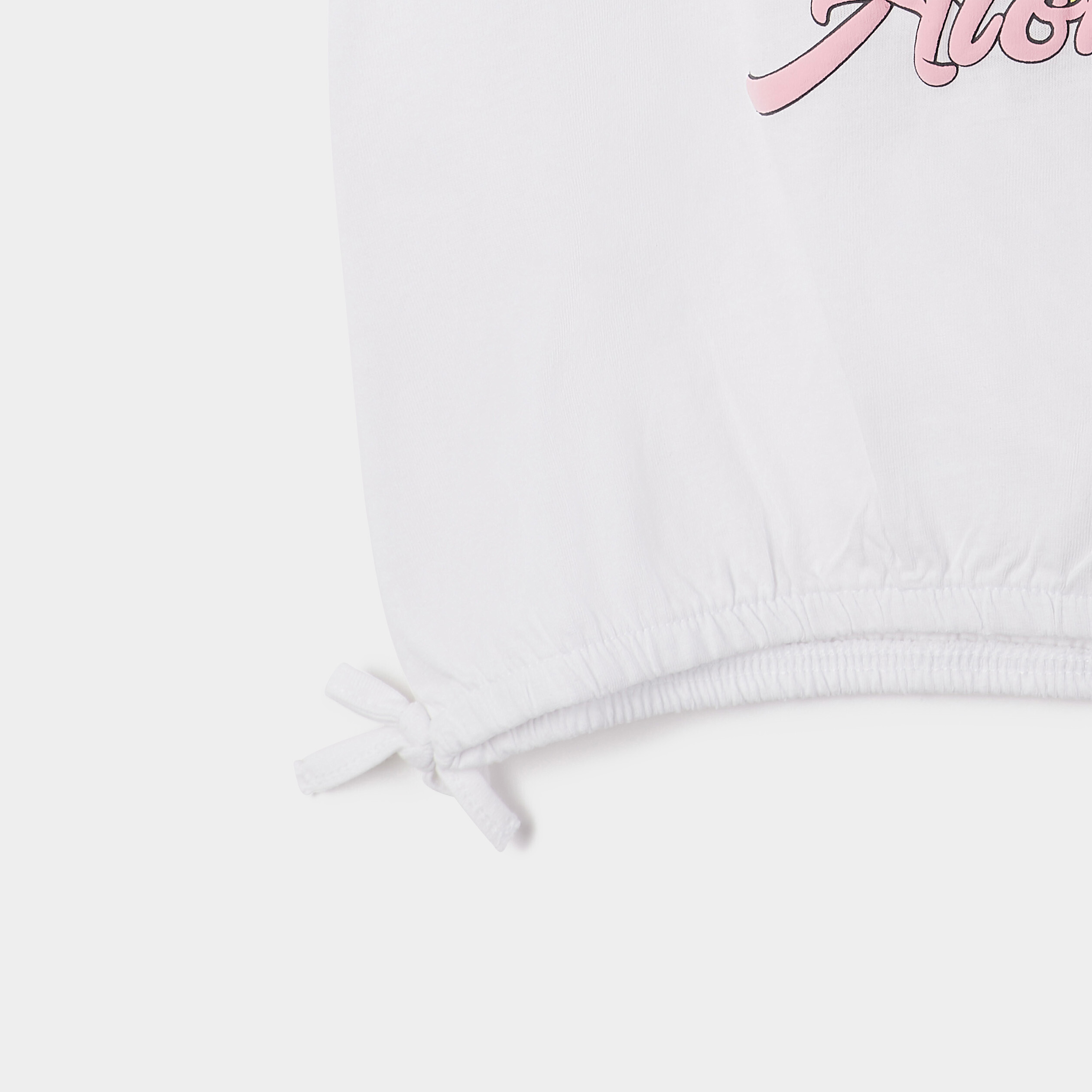 T-shirt manches courtes Creeks ecru fille | La Halle
