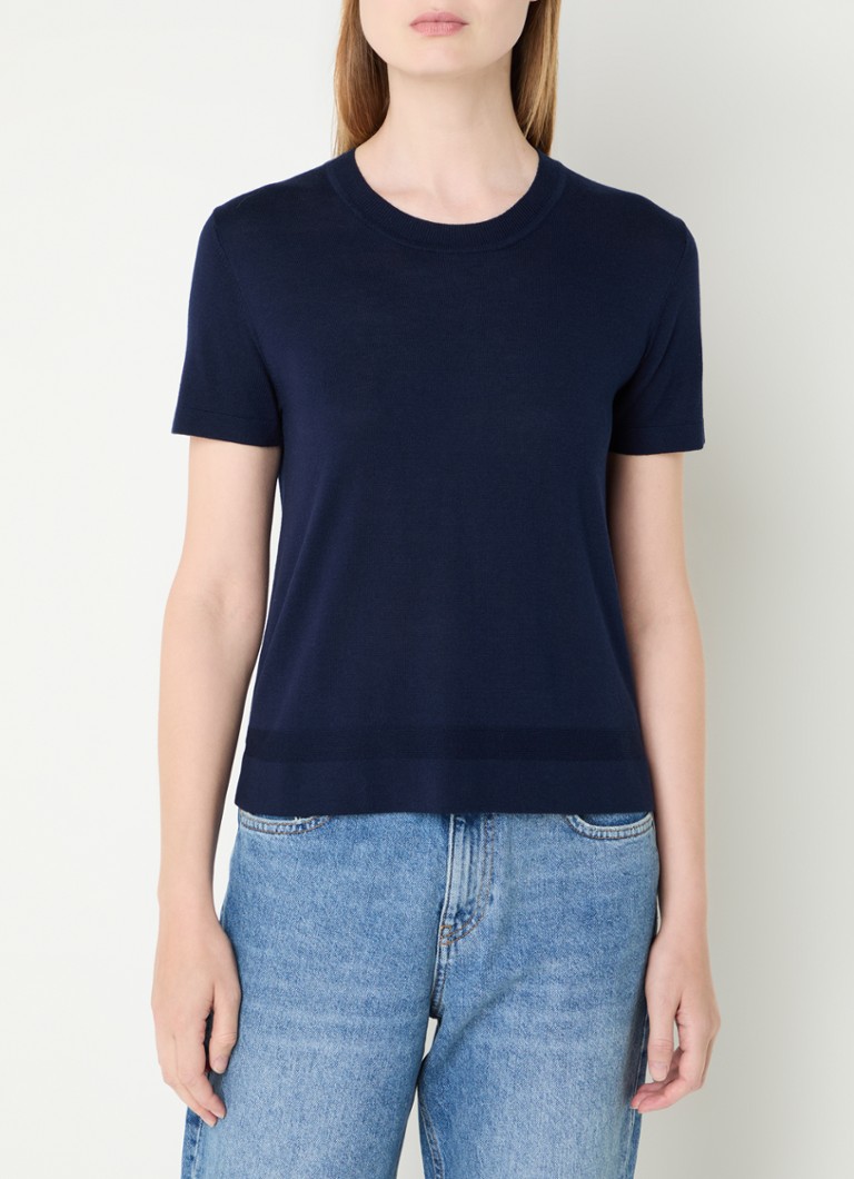 Benetton Fine-knit top in silk blend