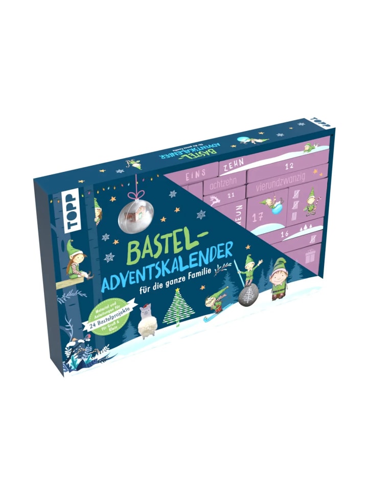 Frech Familien-Bastel-Adventskalender - 24 Bastelprojekte mit Material | Material... günstig kaufen onesize