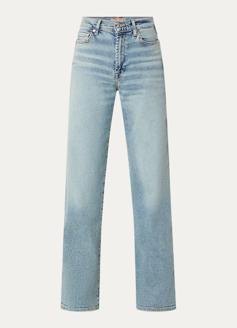Blugi Jean Lotta, lejeri, cu talie înaltă și cu finisaj ușor, de la marca 7 For All Mankind.