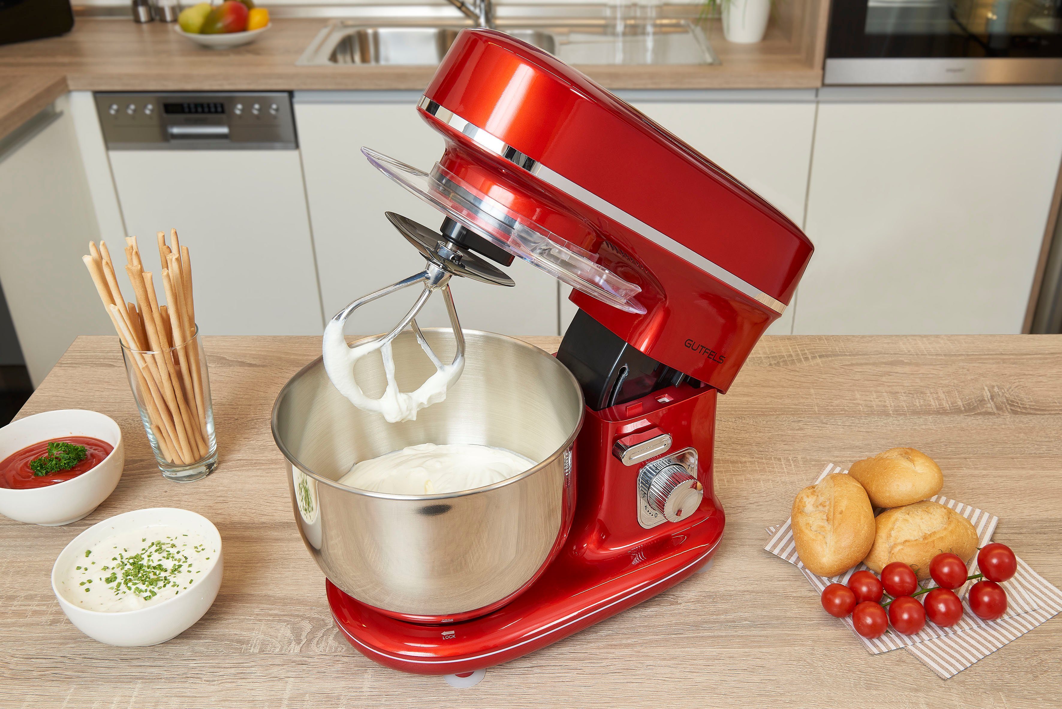 Gutfels Küchenmaschine KM 8102 roi, 1200 W, 5 l Schüssel