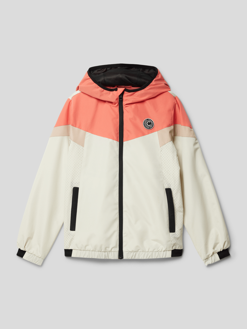 Jacke mit Kapuze Modell 'CALYA' in koralle