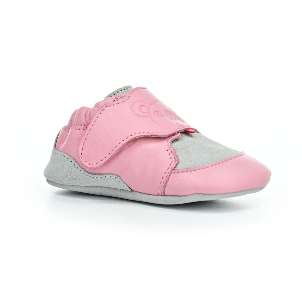 Affenzahn Krabbelschuh Leder Crawly Koala Pink
