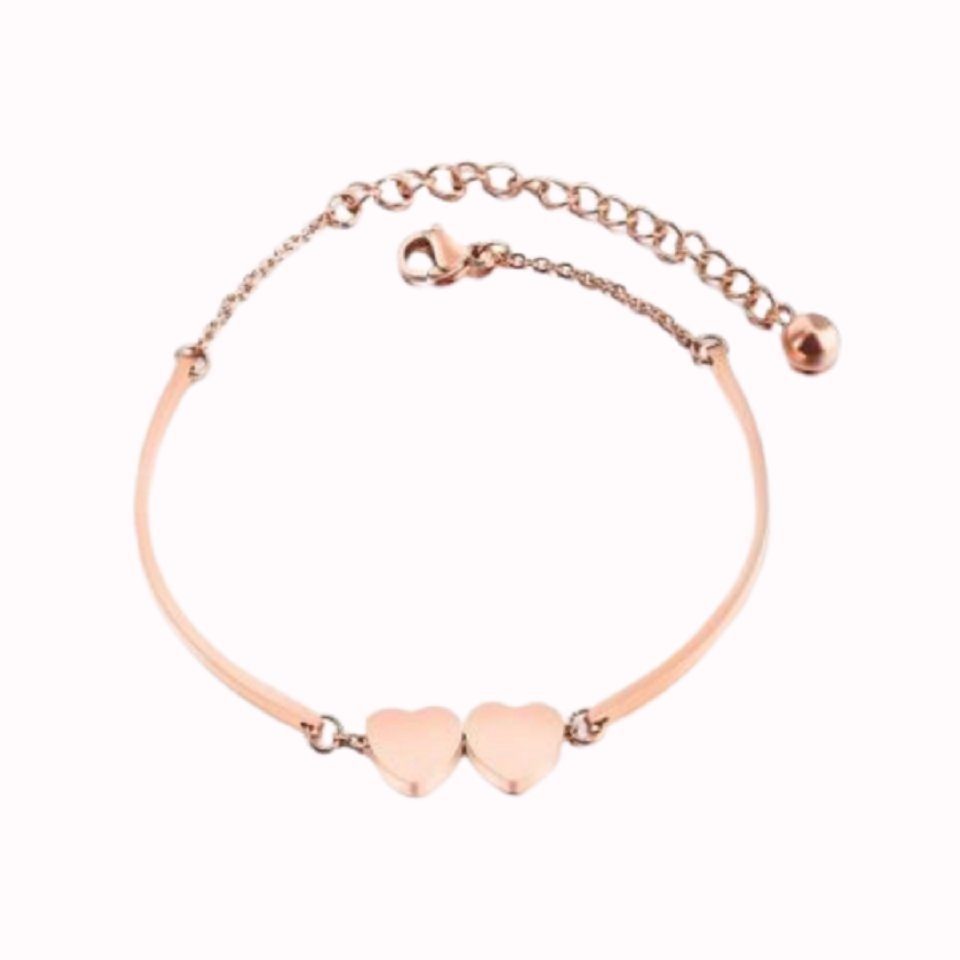 ENGELSINN Armband Schmuck Edelstahl Rose Herzen inkl. Geschenkbox (1-tlg)