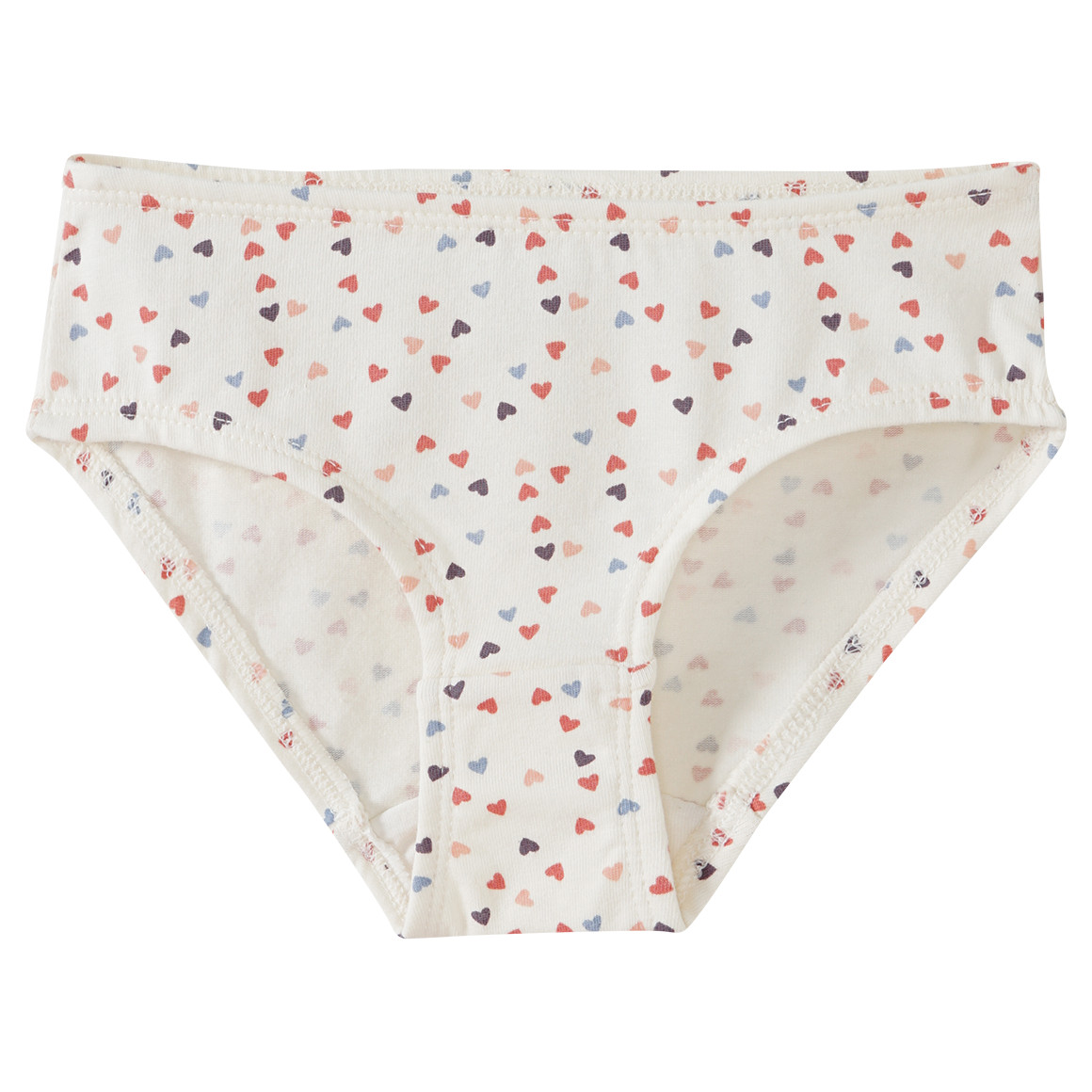 3 Mädchen Slips mit Herzchen-Allover