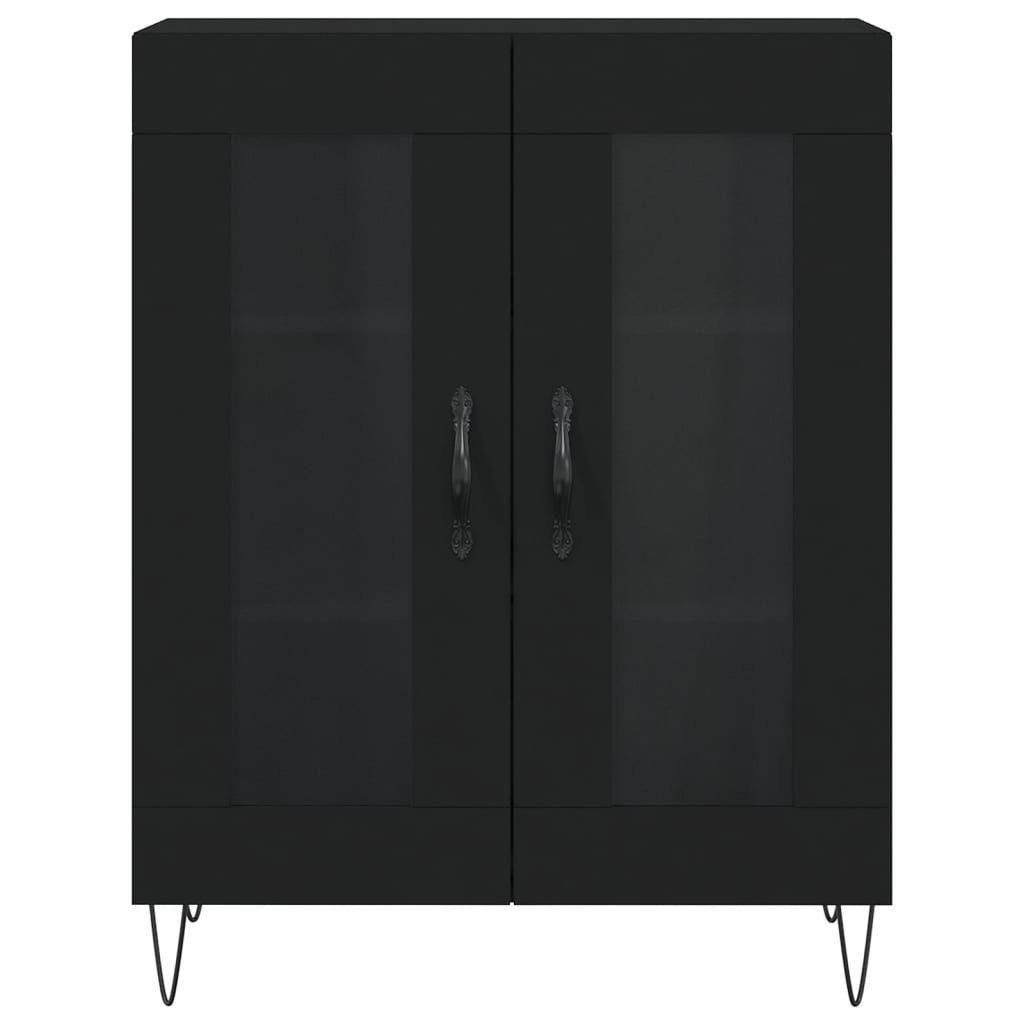 vidaXL Sideboard Highboard Schwarz 69,5x34x180 cm Holzwerkstoff (1 St)