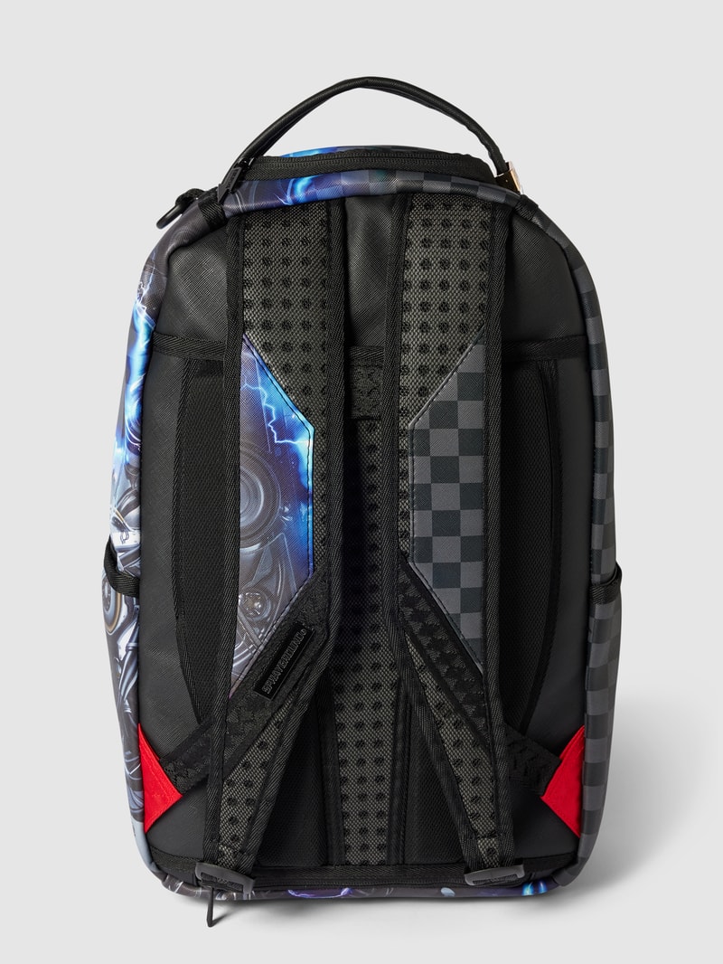 Rucksack mit Allover-Print Modell 'SHARKINATOR' in schwarz