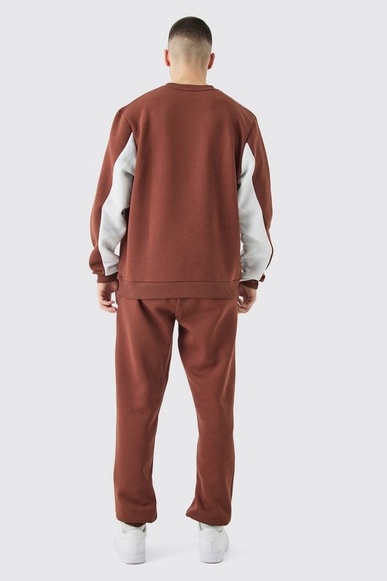 Tall Colorblock Man Sweatshirt-Trainingsanzug