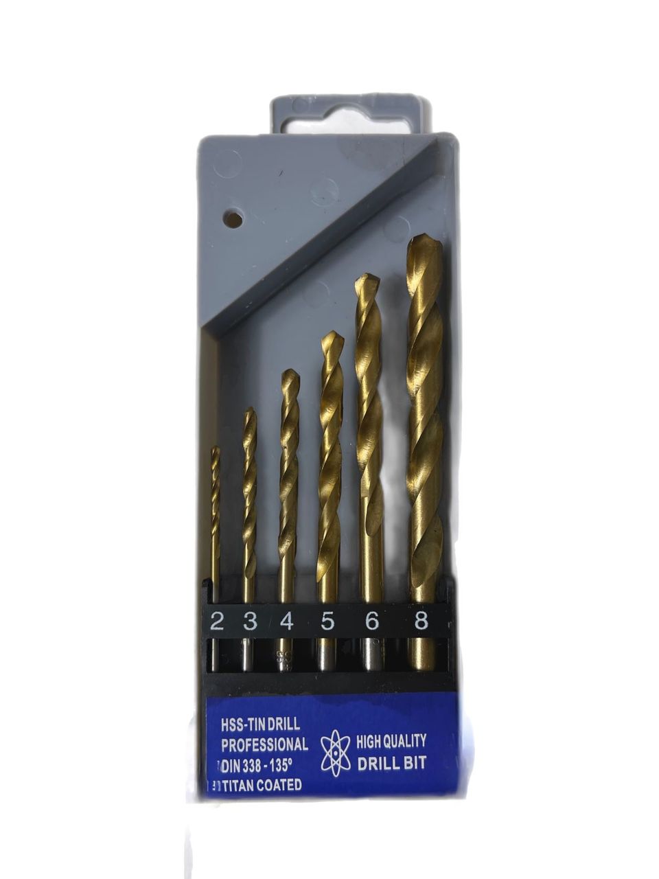 Vago-Tools Spiralbohrer HSS Set 6 tlg Set 2-8mm Metall TITAN