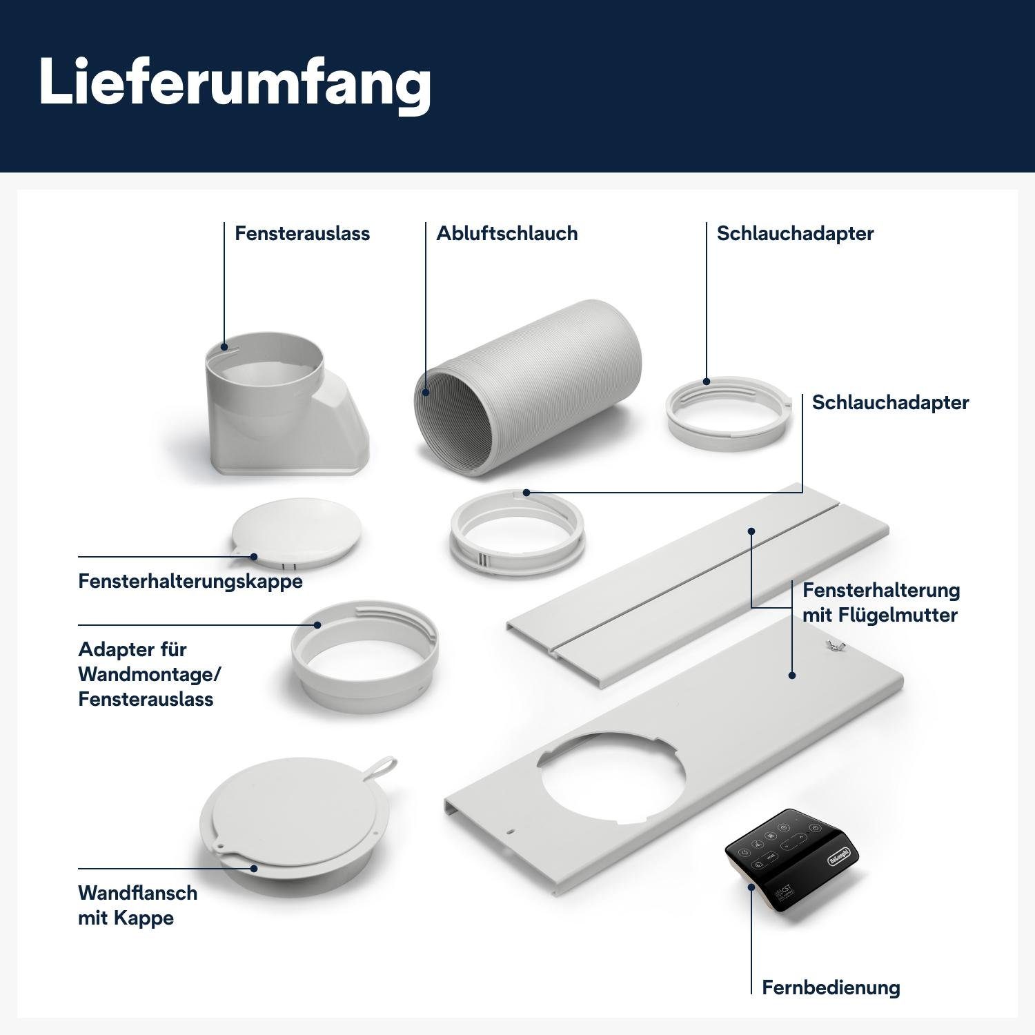 De'Longhi Klimagerät PAC EL112 CST WIFI, für Räume bis 44 m²