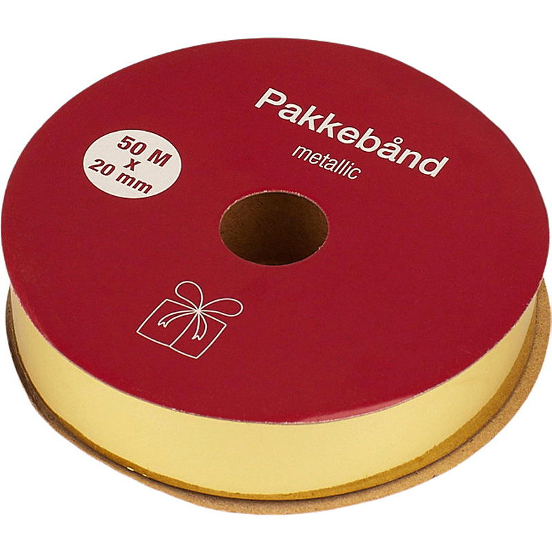 Home Pakkebånd 50 m x 2 cm metallic