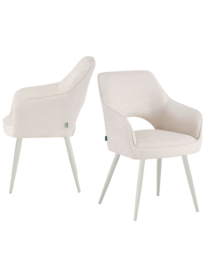 DUBI Möbel 2er-Set: Drehstuhl THOMAS-MOMO in Weiß - (B)57 x (H)86 x  (T)63 cm günstig kaufen onesize