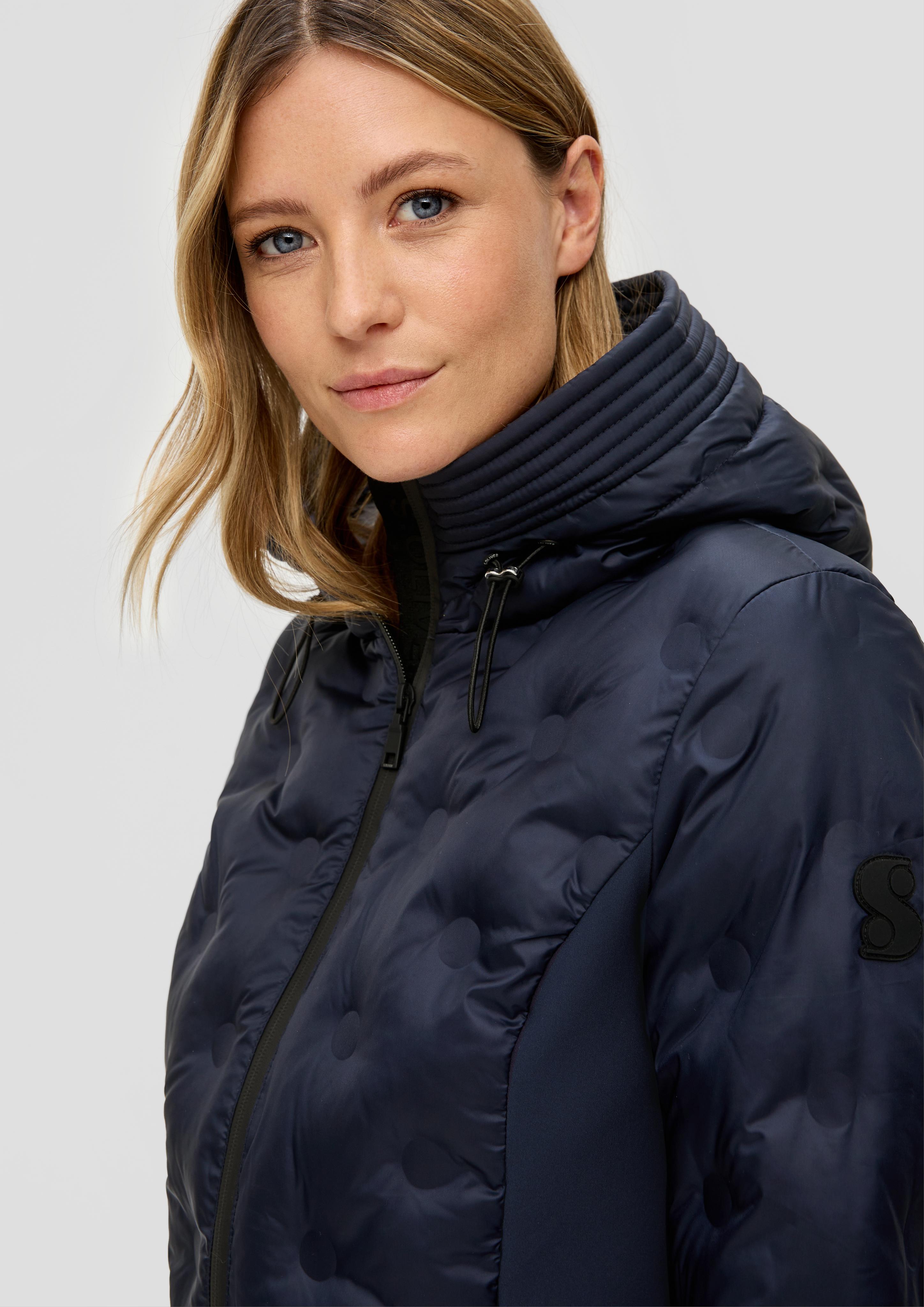 Kapuzenjacke im Fabricmix  2141553-5959