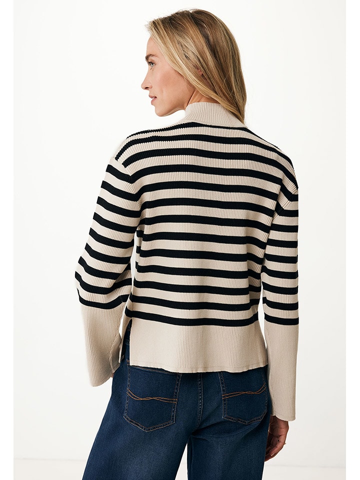 Mexx Pullover in Beige/ Schwarz günstig kaufen