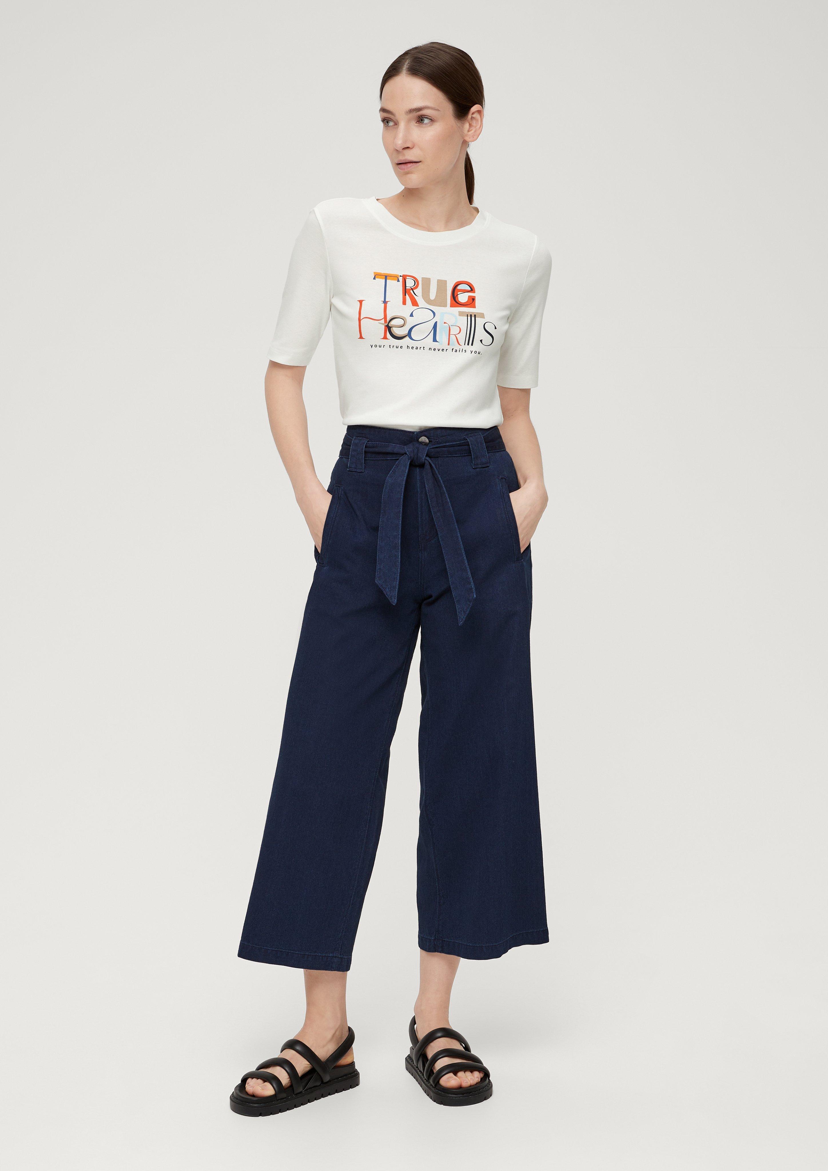 Baumwollshirt mit glänzendem Frontprint  2133065-02D0