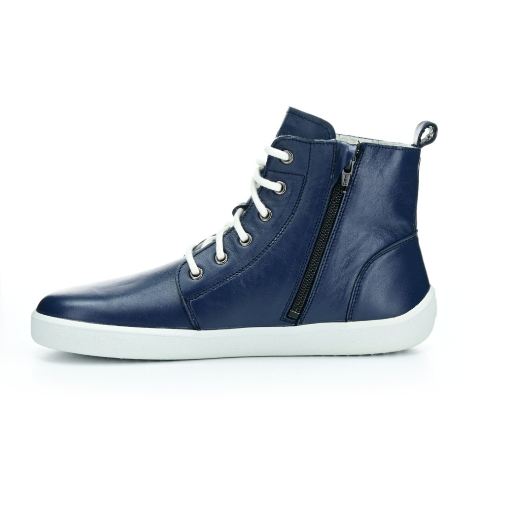 Be Lenka Atlas Navy blaue Winterbarfußschuhe