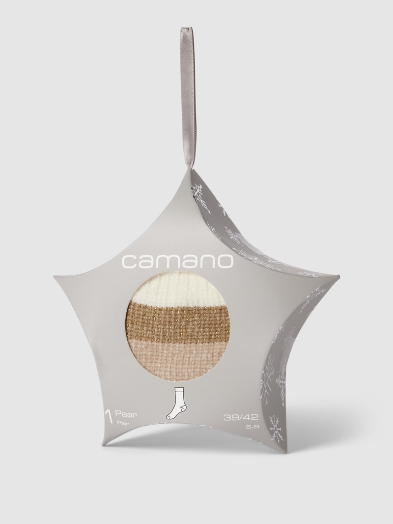 Socken in Melange-Optik in taupe