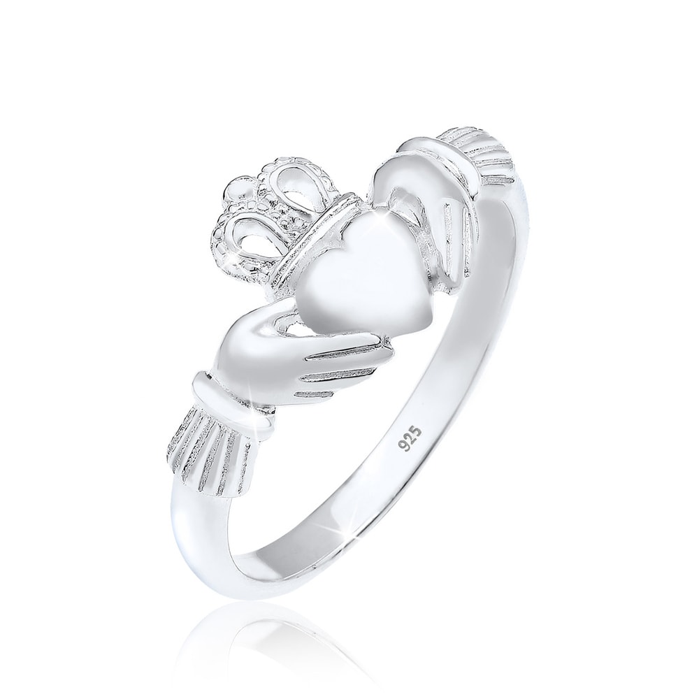 Elli Elli Bague Femmes Claddagh Coeur Couronne en Argent Sterling 925 Bague