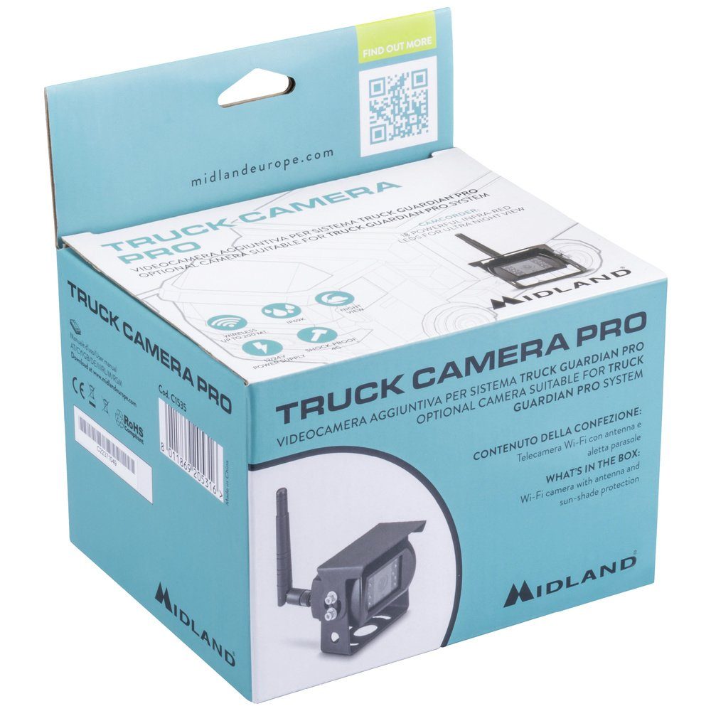 Midland Midland Truck Guardian PRO Funk-Rückfahrkamera Schwarz Rückfahrkamera