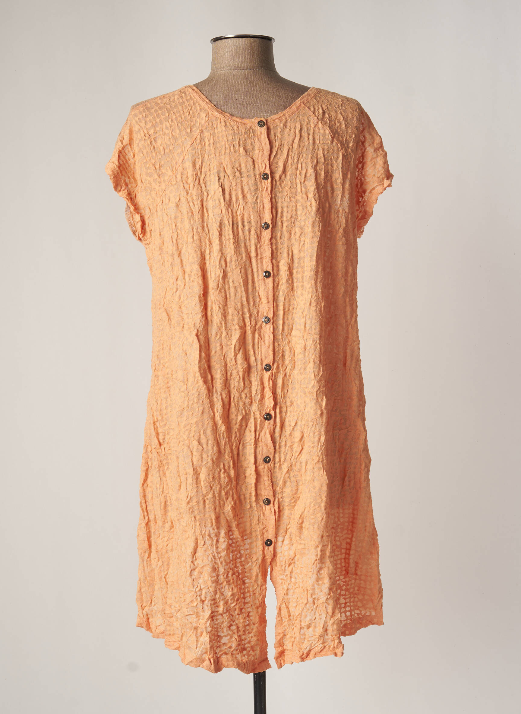 Lauren Vidal Tuniquemanchecourte Femme couleur orange