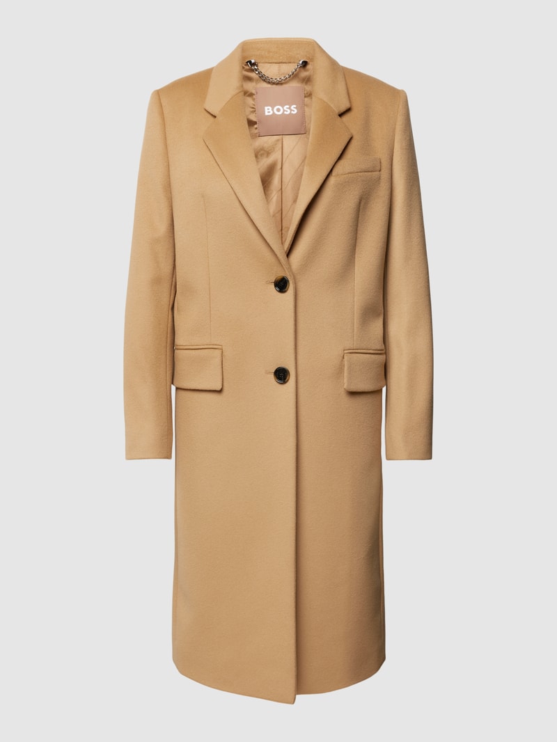 Wollmantel mit Knopfleiste Modell 'Catara' in camel