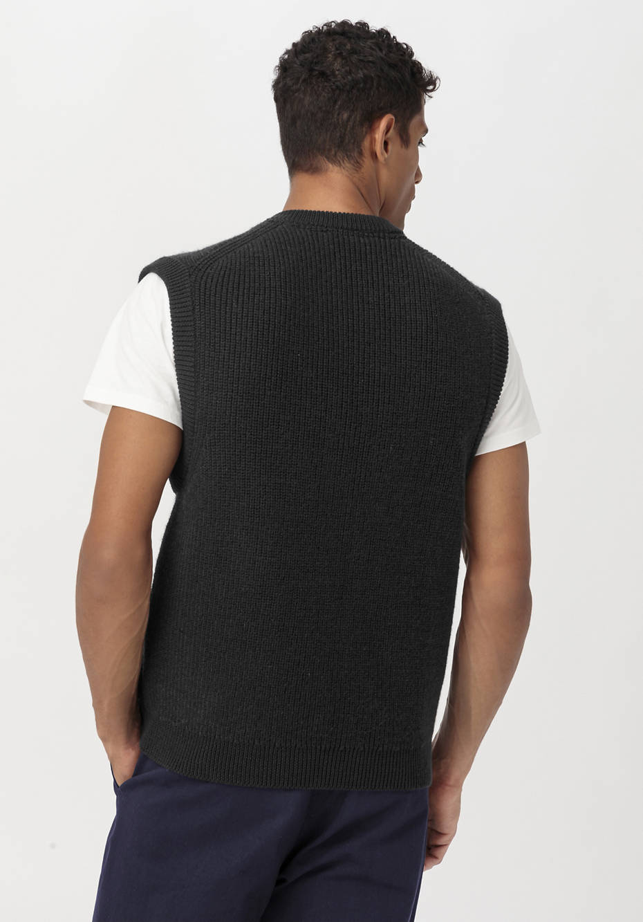 Strickweste aus Bio-Baumwolle und Bio-Merino