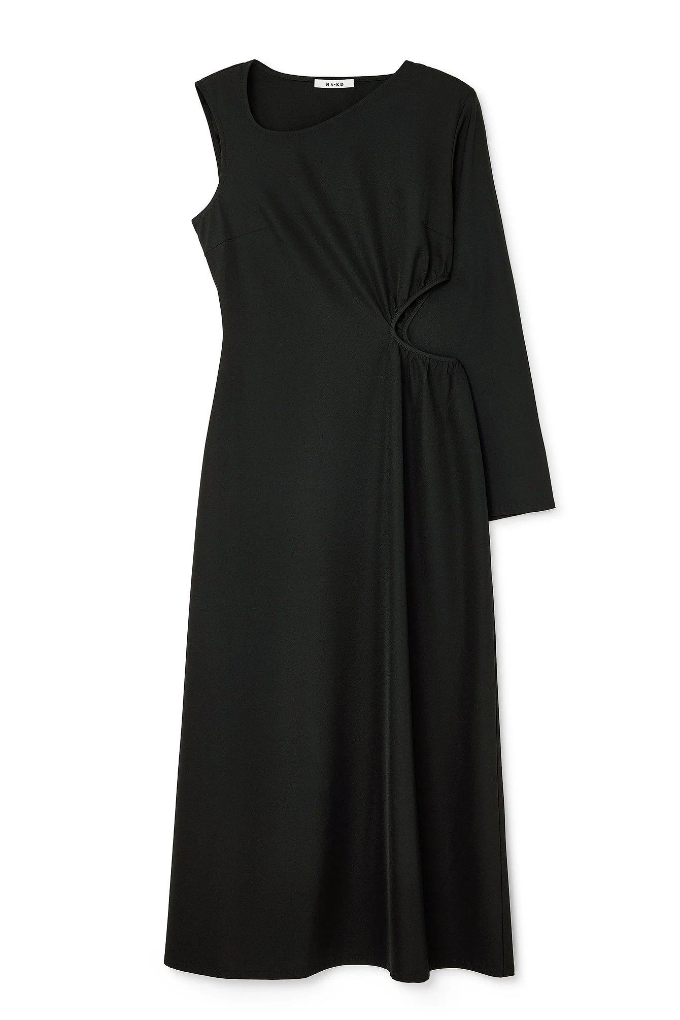 Einärmeliges Midikleid mit Cut-Out
