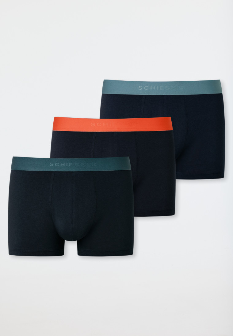 Shorts 3er-Pack Organic Cotton Webgummibund mehrfarbig - 95/5