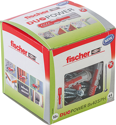 Fischer 535464 DUOPOWER 8x40 PH LD z głowicą cylindra